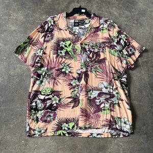 Star Wars Baby Yoda Grogu Hawaiian Shirt Mens XL Pink Mandalorian Rayon Vacation